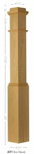SP-4091 Poplar Box Newel Post
