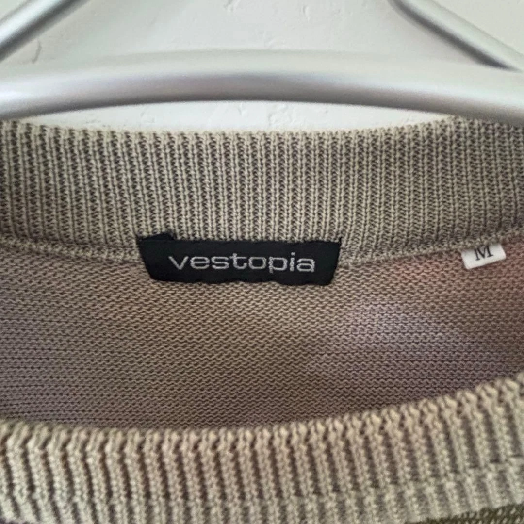 90s Vintage VESTOPIA Summer Knit Retro Art Pattern Size M image 5