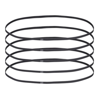 616mm GT2 Timing Belt, 5pcs 6mm Width 2mm Pitch 3D Printing Closed Loop, Black