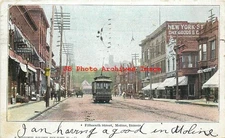 IL, Moline, Illinois, 15th Street, Trolley, 1906 PM, Montgomery Pub