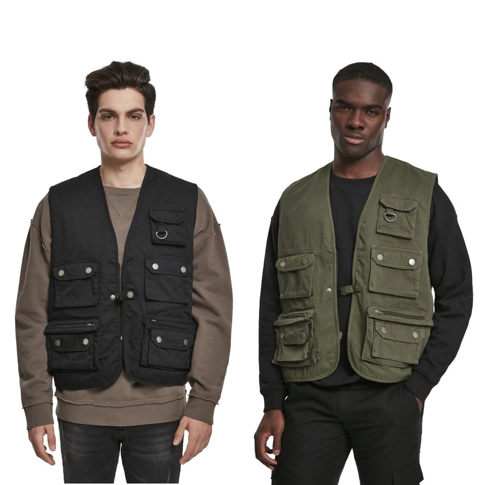 Urban Classics Chaleco De Trabajo Verde Negro Para Hombre Oversize