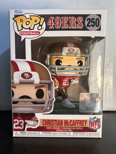Christian McCaffrey Pop Football NFL San Francisco 49ers Funko Pop 250 With Prot