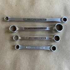 4 Pc Vintage Craftsman SAE Double Box End Wrenches 3/8 x 7/16, 5/8 x 3/4 ....