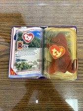 TY McDonald's Teenie Beanie - REX the Dinosaur 2000  5 inch - In Package