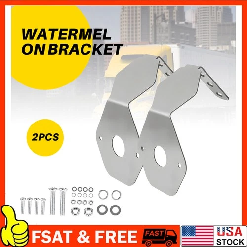 2x Turn Signal Light Mirror Mount Watermelon L-Bracket Only For Semi Trucks US