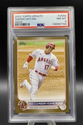 2022 Topps Update Shohei Ohtani Gold /2022 #US92 PSA 8