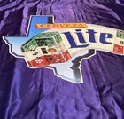Vintage Cerveza Lite Miller Beer Metal Sign Accordion Mexico Tejano Texas Theme
