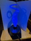 13” LumiSource Plasma Glass Sculptured Electra Art Lamp Blue Helix