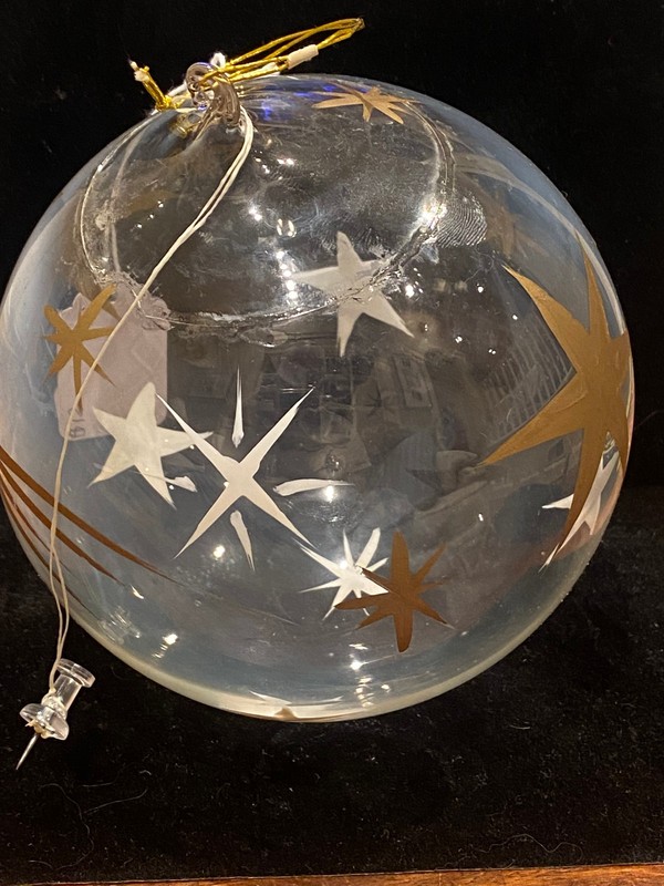 A beautiful  glass Christmas ornament