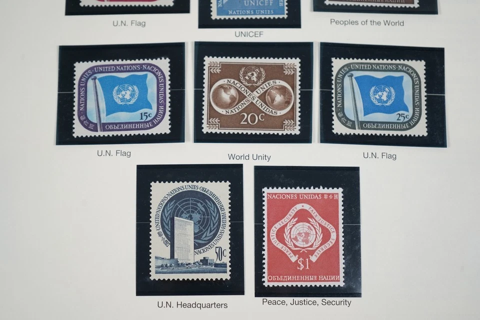 UN 1950s–1980s COLLECTION OF 800 STAMPS & 40 SHEETS ALL MINT IN MYSTIC ALBUM - Image 3 of 4