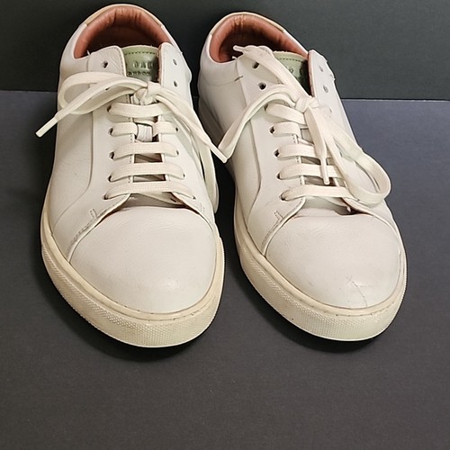 Sneaker Ted Baker London da uomo taglia 10 EU 43 Udamo in pelle bianca 247355 - Foto 8 di 9