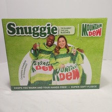 MOUNTAIN DEW x SNUGGIE 71" X 54" Fleece Blanket w/ Sleeves - SEALED NEW RARE