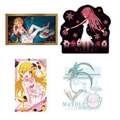 Bakemonogatari Hitagi Tsubasa Owl G Prize Sticker Set 4 Sheets 15+