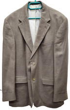 Oscar De La Renta Vintage Mens Sports Coat Cashmere Light Brown Blazer