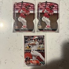Elly De La Cruz Bowman And Juan Soto Santa Hat SSP
