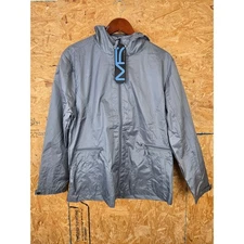 Mack Russo Mens Lightweight Hooded Jacket Gray Windbreaker L NEW