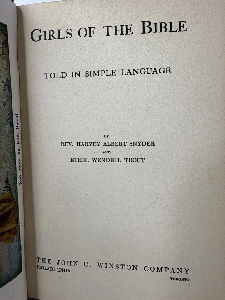 VINTAGE 1929 Boys And Girls Of The Bible Children's Book Illustrated HC RARE - Image 2 of 4