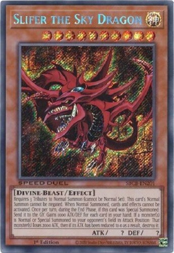 Yugioh - Slifer the Sky Dragon - 1st Edition - Secret Rare NM - Free Holo Card - Picture 1 of 1