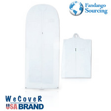 54" Clothes Cover Garment Storage Bags Travel Coat Long Dress Bags Color White