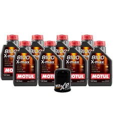 8L Motul 8100 X-MAX 0W40 Wix XP Filter Motor Oil Change Kit API SN