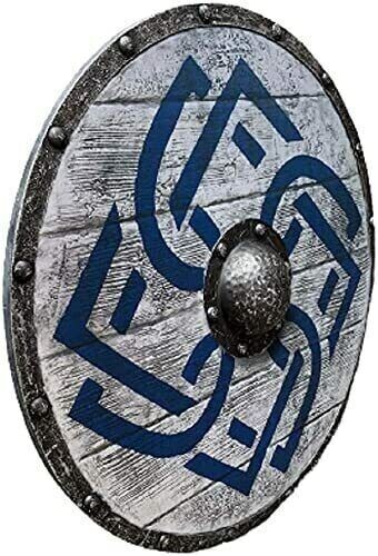 Medieval Viking Unique battle Design Shield Wooden 24 inch gift - Picture 3 of 4