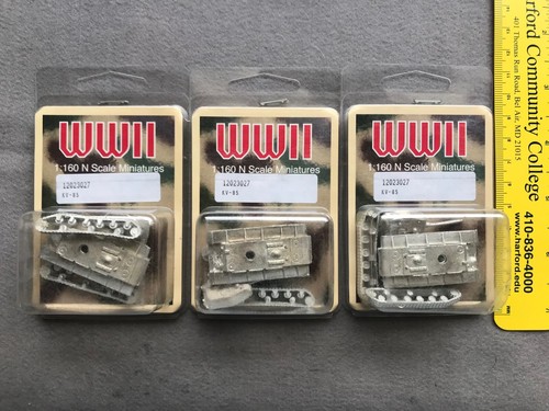 GFI/Minifigs N scale 1:160 10mm/12mm Russian Soviet KV-85 Lot of 3 Tanks