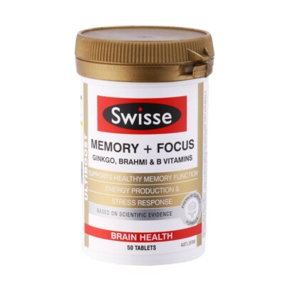 Swisse Ultiboost Memory + Focus Supports Healthy Memory Function 50 Tablets