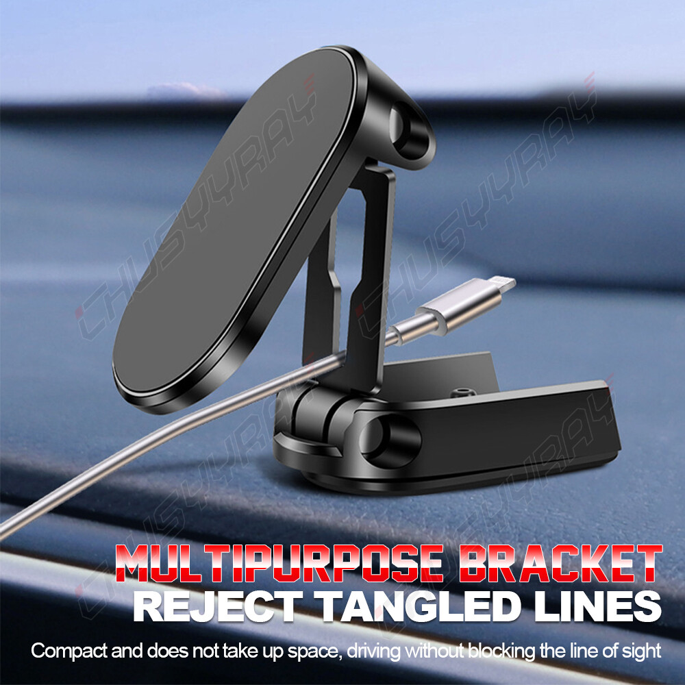 Rotation Magnetic Phone Holder Foldable Car Mount Stand Dashboard Universal US