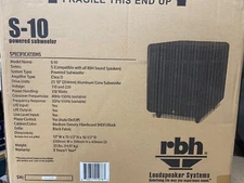 Subwoofer, RBH S-10,  150 watt powered, 10" Aluminum Cone, free standing