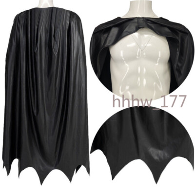 Batman Cosplay Cape Bruce Wayne The Flash Faux Leather Cloak Costume Props Adult