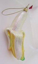 Peeled Banana Old World Christmas Glass Ornament