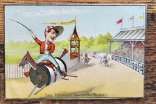 Victoria Trade Card Willimantic Spool Cotton Horse Racing