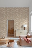 Vliestapete Blattmuster Gemalt ÄSte Creme Beige Gold Metallic A63504 (3,67€/1Qm)