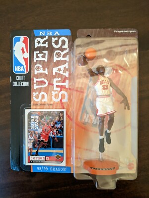 MICHAEL JORDAN MATTEL '98-99 NBA SUPER STARS CHICAGO BULLS WHITE