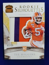 🌟 2020 Chronicles Tee Higgins Clemson Rookie Silhouettes 3-Color Patch #1/25 SP