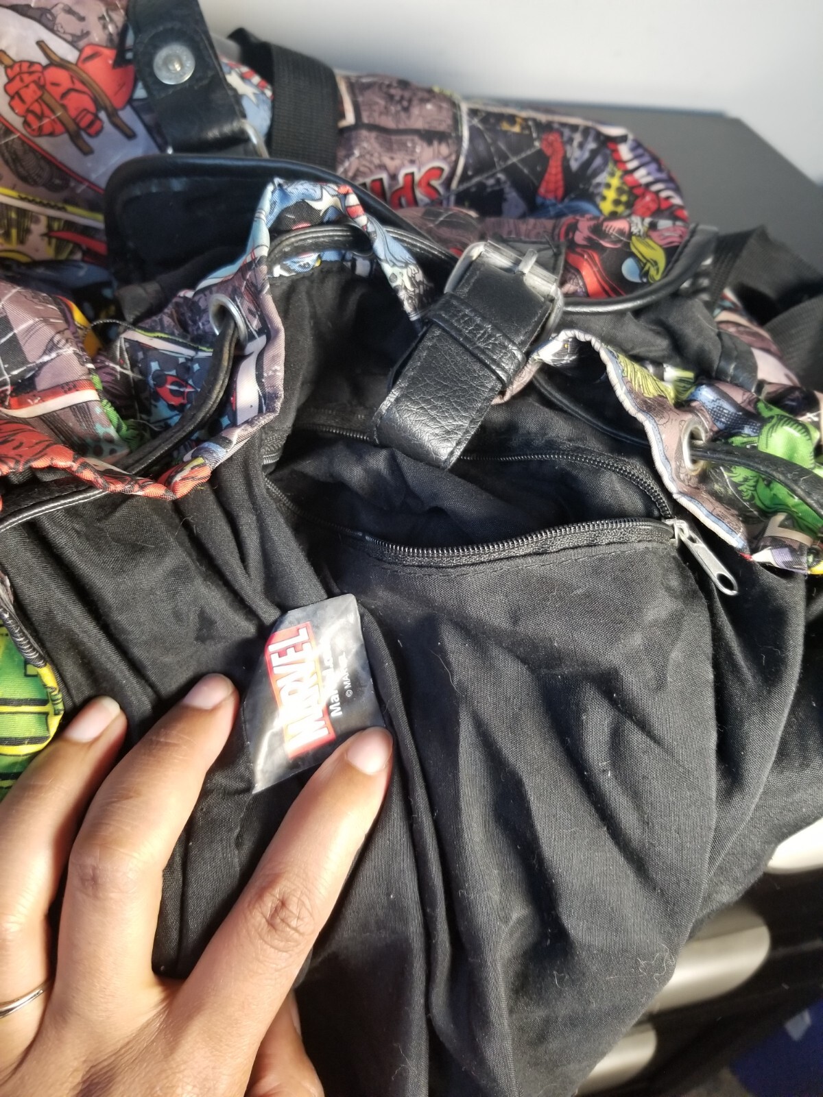 Marvel Comic Book Backpack Drawstring Rucksack Av… - image 2