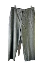 Vintage 90s Pendleton Womens 14 Felted Wool Flat Front Dress Pants Gray