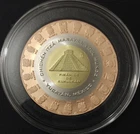 MEXICO Mint 2013 MAYAN CULTURE Trimetallic piece, PROOF in large capsule, stunni