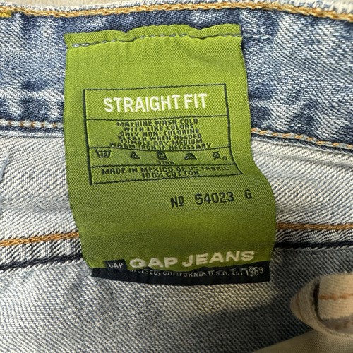 Vtg Y2K Gap 1969 Jeans Mens 36x30 Straight Loose Fade Whiskered Faded - Picture 4 of 16