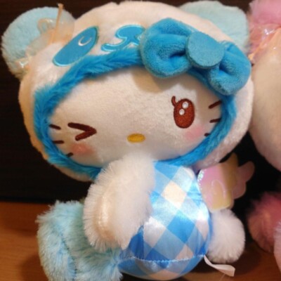 Panda Hello Kitty Emo Cute Angel BIG Plush 26cm Doll toy Furyu 2025 Blue