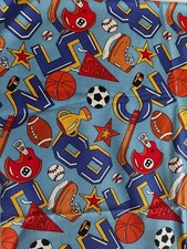 Sports Fabric: FootBall BaseBall Soccer Basketball Hockey Robert Kaufman 17x44