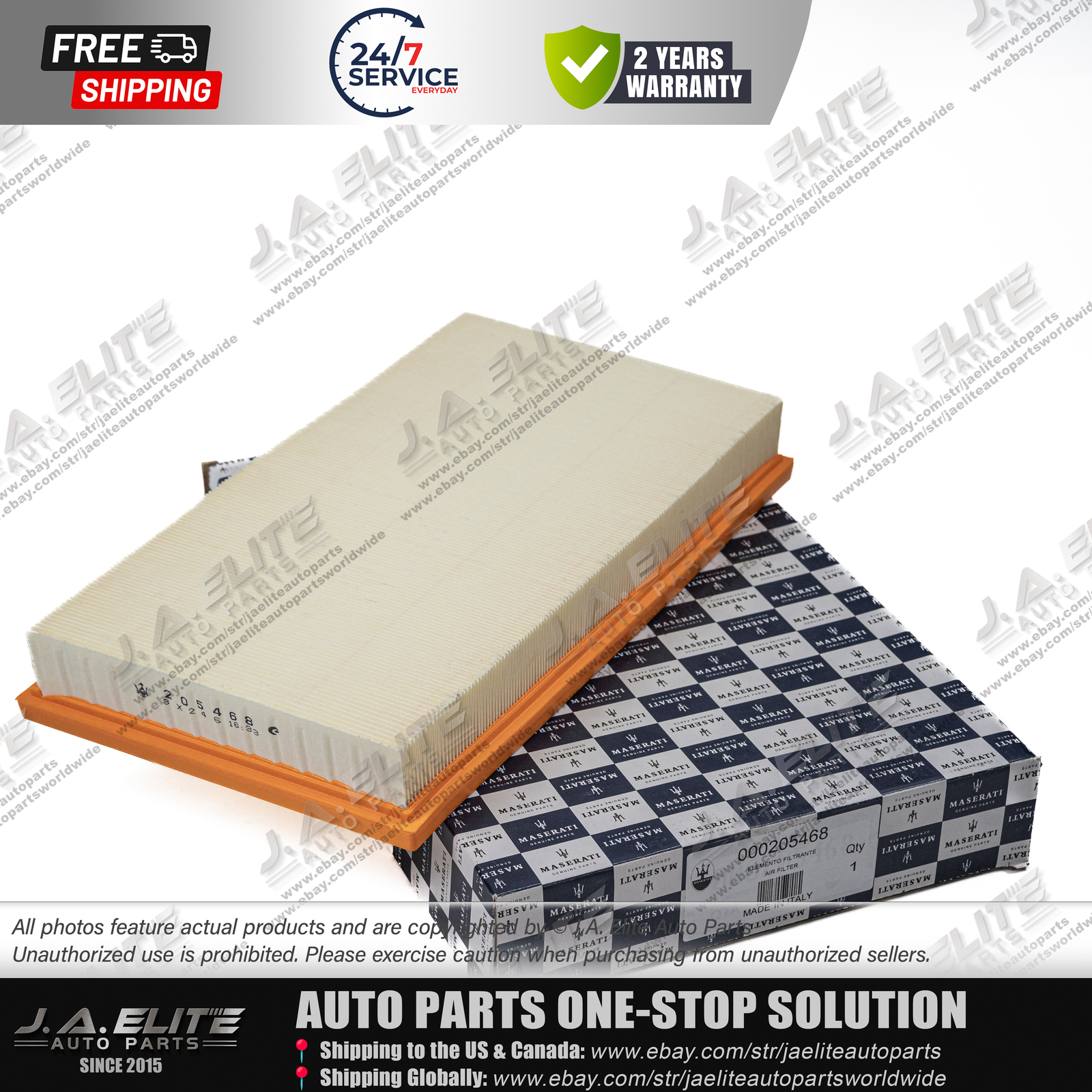 2pcs Genuine Pollen Filter & Air Filter for Maserati Quattroporte Granturismo GC
