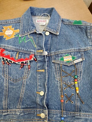Vtg Dakota Blue Jean Jacket Girls Kd15