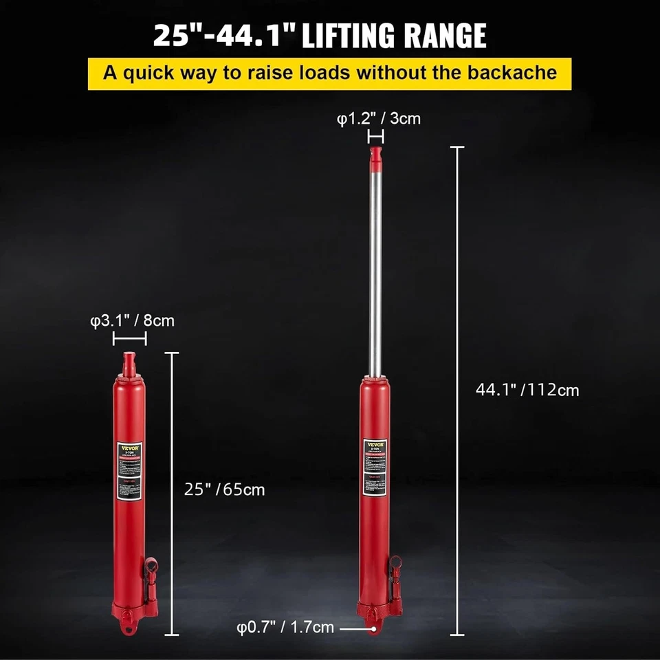 8Ton Hydraulic Long Ram Jack Crane Oil Pump Piston Pump Workshop Crane Hydraulic - image 4 of 4