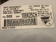 tantalum capacitor 10uf 25v 10 Smd 40 Pcs VISHAY