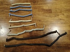 Coiled Handset Phone Cords 5' to 13' in blue, black, brown, beige, cream