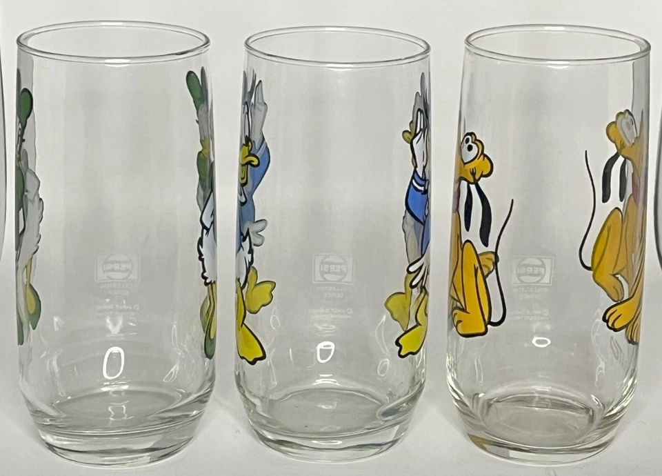 Vintage Pepsi Collector Series Glasses Featuring Daisy Donald & Pluto - Image 4 of 4