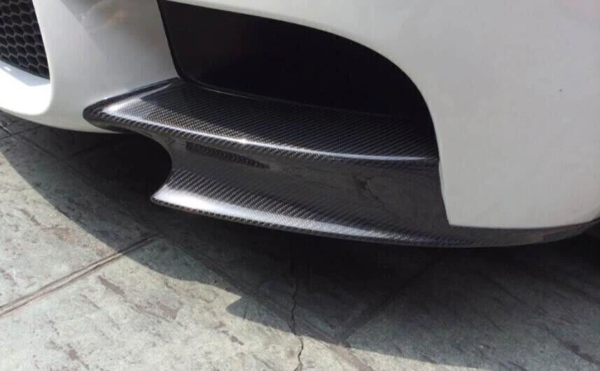 Protector labial divisor parachoques delantero de fibra de carbono seco para BMW M3 E90 2008-2013 Foto 2 de 4