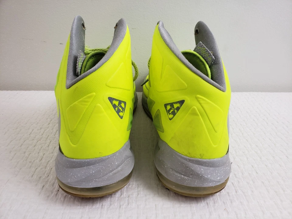 (5) Nike LeBron X 10 Volt Basketball Mens Shoes Size 12 Sneakers 541100-700 Rare - Image 4 of 4