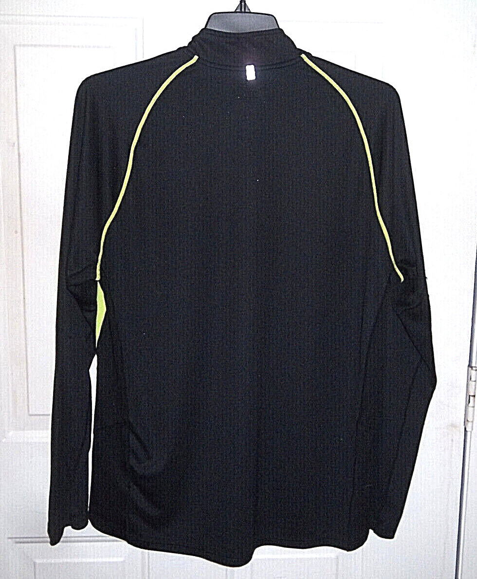 Nike Running Mens Black/Lime 1/4 Zip Pullover Jacket … Gem